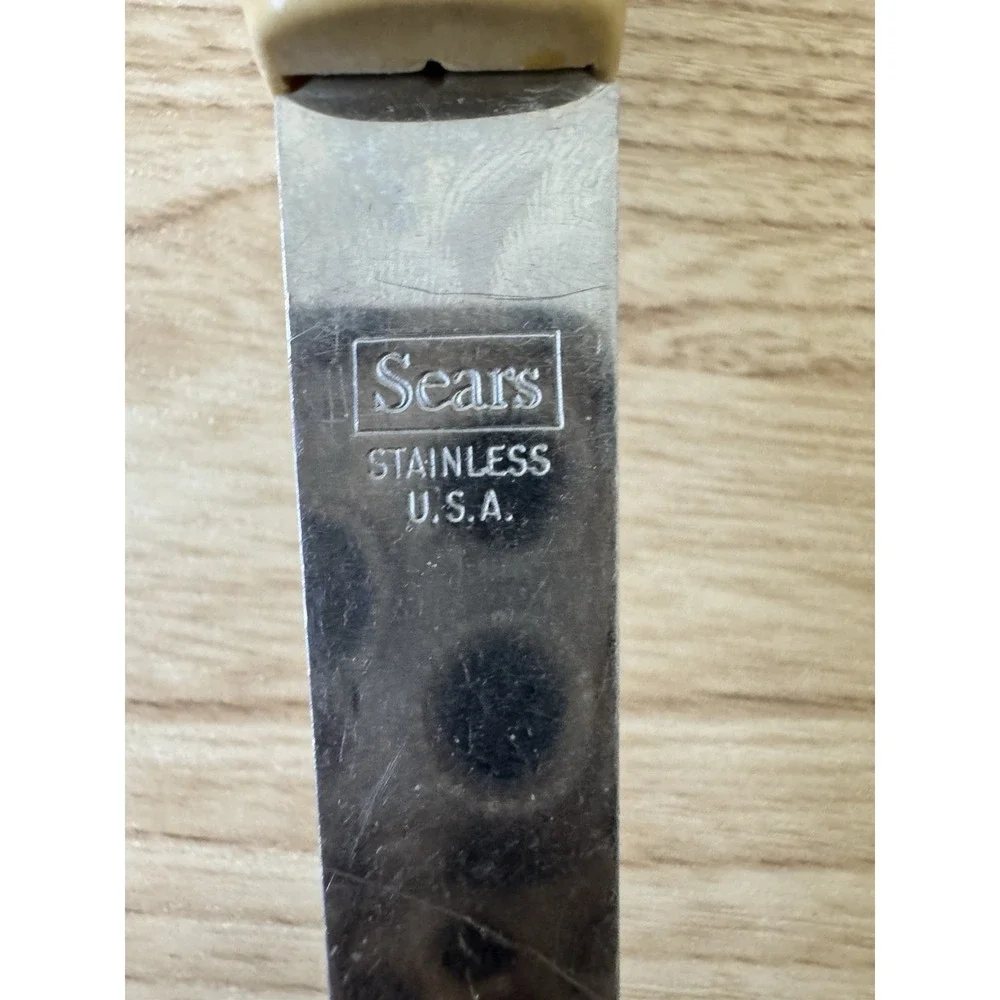 Vintage Sears Stainless Steel Serving Spoon Made‎ in USA